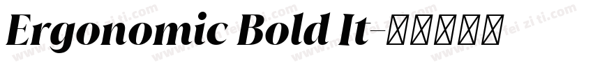 Ergonomic Bold It字体转换